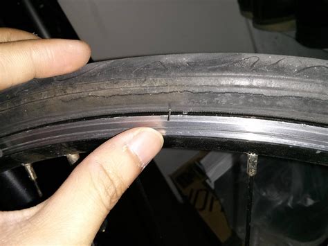 damaged bike tire
