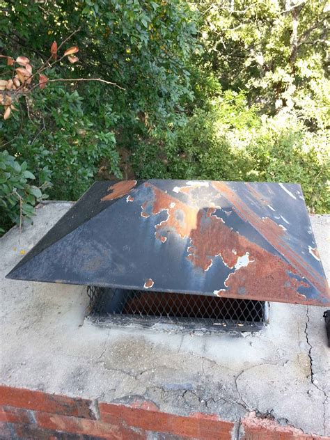 Damaged chimney cap
