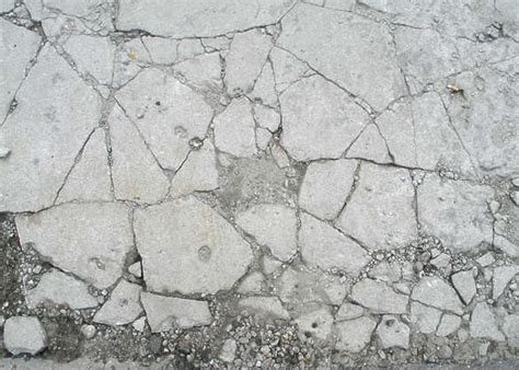 Damaged concrete surface