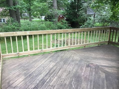 Damaged deck railings