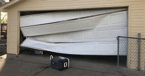 damaged garage door