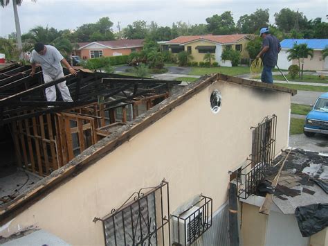 Damaged roof in Miami