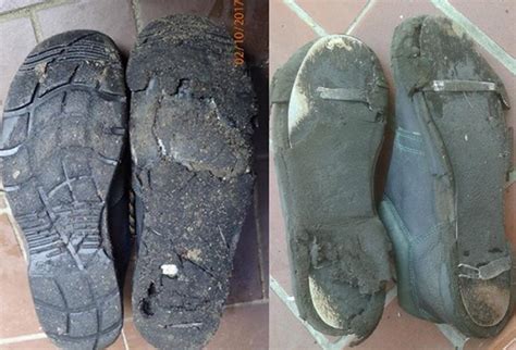 damaged shoe soles