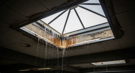 Damaged Skylight Leaking Water
