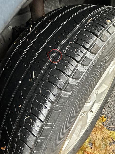 damaged tire inspection