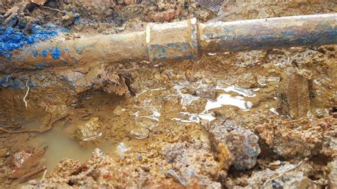 damaged underground pipe