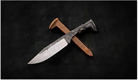 New Damascus Railroad Spike Knife knife knives 