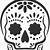 damask sugar skull stencil template free