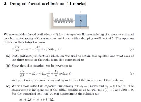 Damped Oscillation Problems And Solutions Pdf