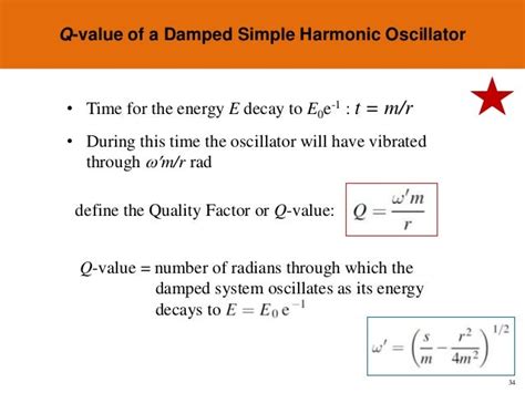 Damped Oscillation Quality Factor