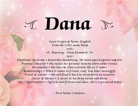 Dana Meaning of Name
