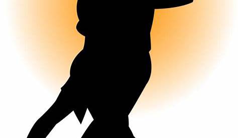 Silhouette of a couple dancing Royalty Free Vector Image