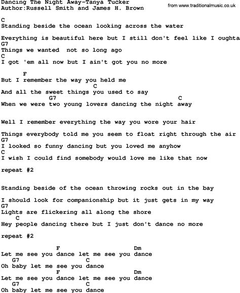 Dance The Night Away sheet music by The Mavericks (Lyrics & Chords 48229)