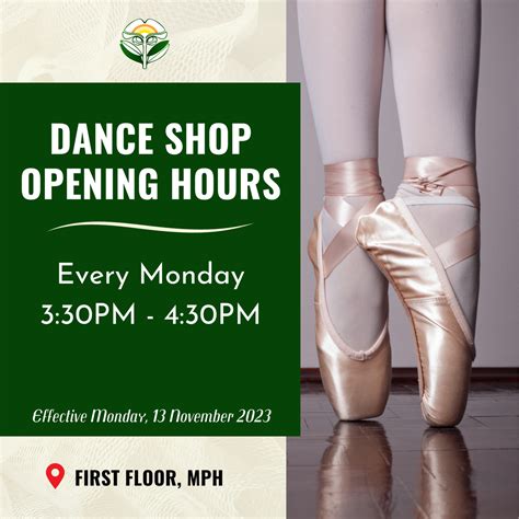 Dance Shop Hours