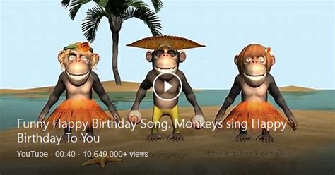 dancing monkeys singing happy birthday