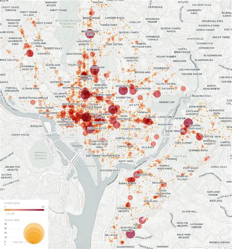 dangerous areas to avoid in washington dc map