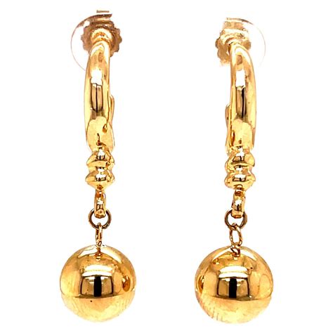 dangle drop ball earrings
