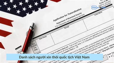 danh sách người xin thôi quốc tịch việt nam