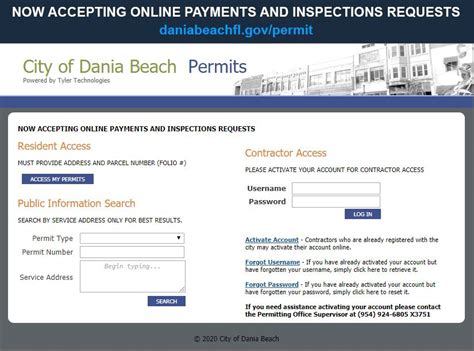 dania beach fl permit search