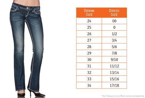 danielle new jeans size guide