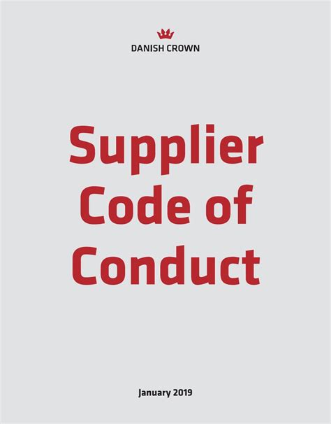 danish crown supplier code of conduct