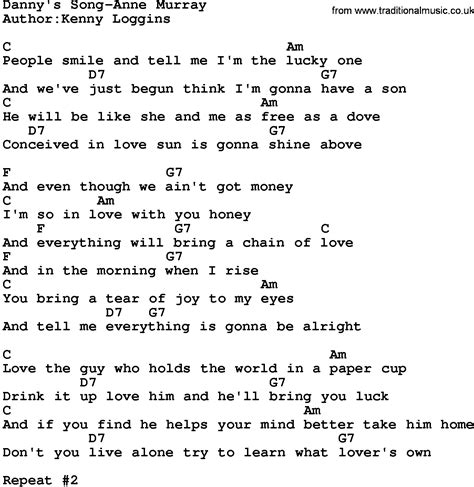 danny's song lyrics meaning