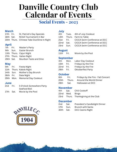 danville calendar of events