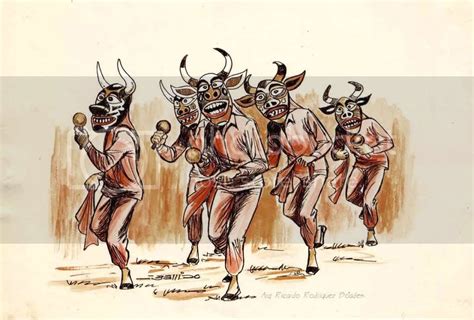 danza de los diablos dibujo