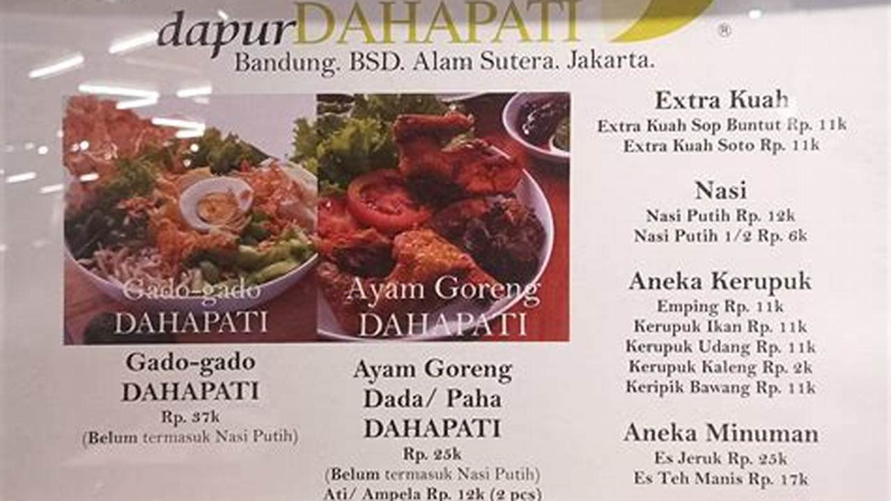 Temukan Rahasia Kuliner Nusantara di Dapur Dahapati Jakarta