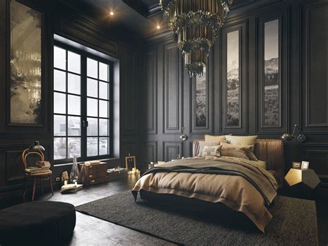 Classical family apartment in Kiev on Behance Black bedroom design