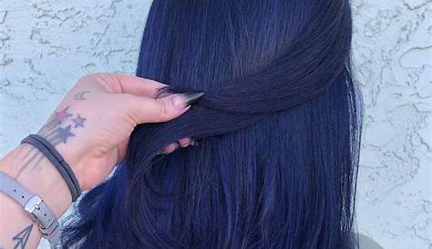 Dark Blue Indigo Hair Color Ideas And Images