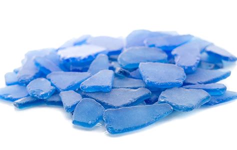 Frosted Dark Blue and Frosted Ice Sea Glass Confetti Table Scatters