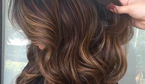 Dark Brown To Light Brown Balayage Dimensional Brunette Baby Highlights Ombré