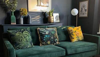 Dark Green Velvet Sofa Coffee Tables