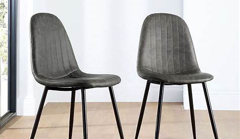 Dark Grey Dining Chairs With Black Legs Cesar Fabric Chair In Interior