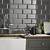 dark grey wall tiles kitchen
