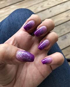 Dark Purple Dip Powder Nails