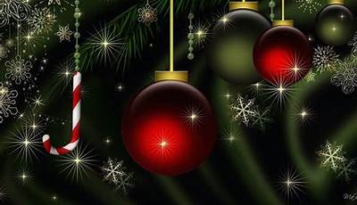 Dark Red And Green Christmas Wallpaper