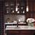 dark wood kitchens with light countertops