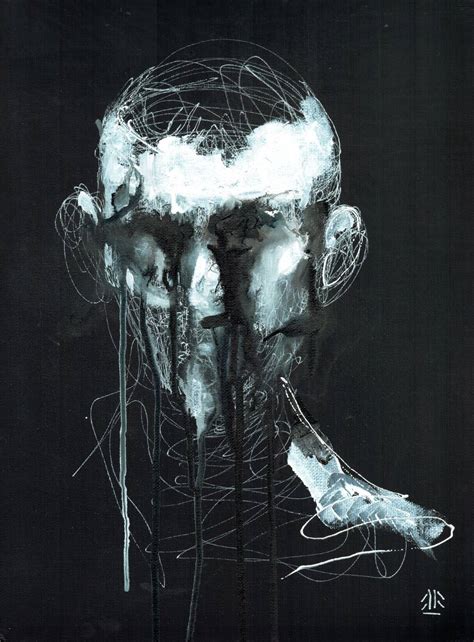 Image of dark artwork in a room