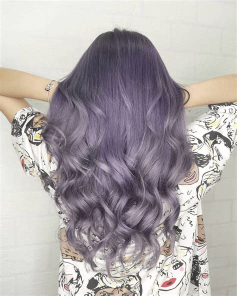 dark ashy purple hair