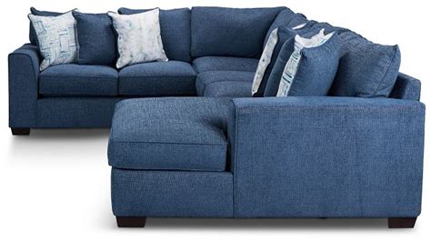 Dark Blue Denim Sectional Sofa