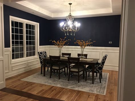 Dark Blue Dining Room Wall