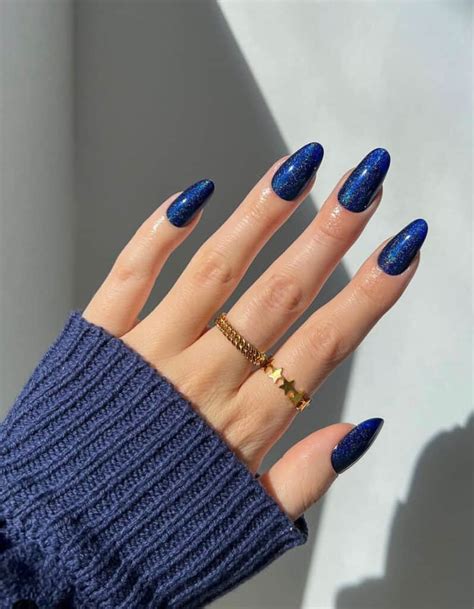 Dark Blue Nails Design