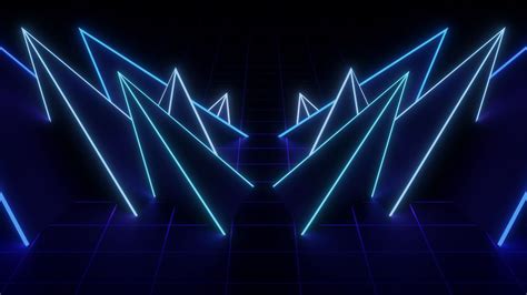 Dark Blue Neon Background