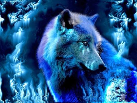 Dark Blue Wolf Wallpaper