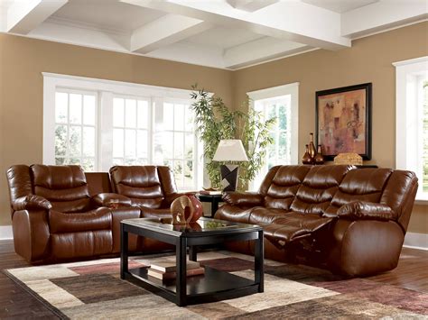 dark brown leather living room furniture