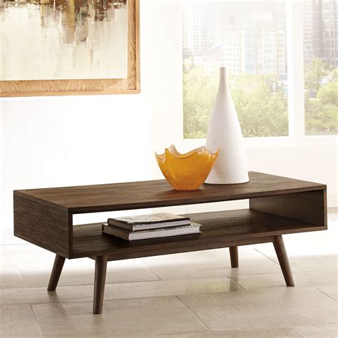 dark brown rectangle coffee table