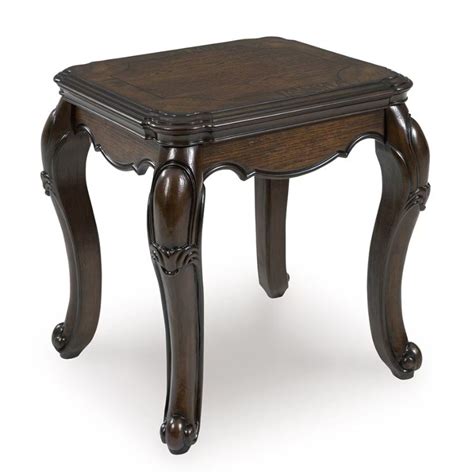 Dark Brown Rectangular End Table