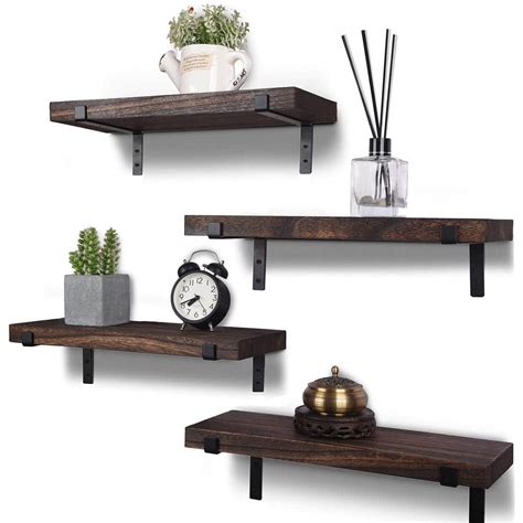 Dark Brown Shelf Decor